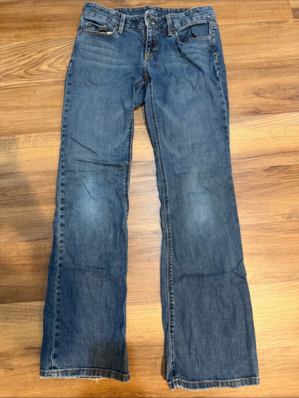LOFT Women's Blue Flared Jeans